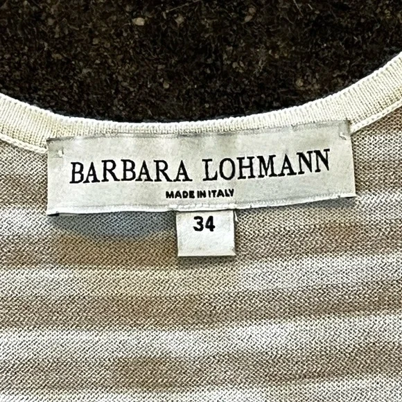 Barbara Lohmann browns cashmere silk Striped Shell 34 - Picture 5 of 8